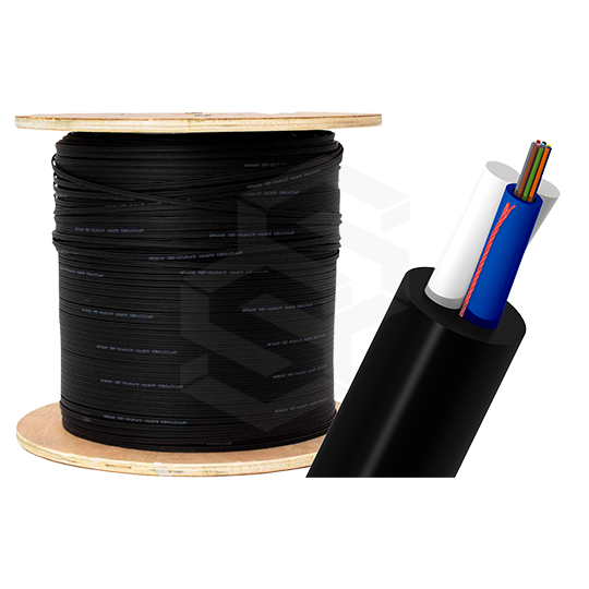CABLE DE FIBRA ÓPTICA ASU 12 HILOS FO G652D CUBIERTA PE SPAM 100 METROS. 3KM/TAMBOR