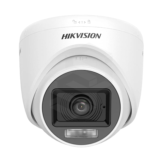 DOMO SELLADO HD-TVI 5MP IR 10-20M CON AUDIO LUZ HIBRIDA