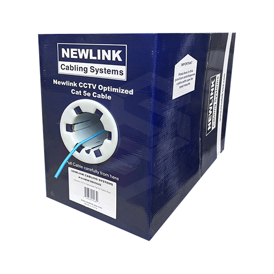 CABLE UTP CAT 5E 305 MTS CCTV 25AWG INTERIOR AZUL NEWLINK