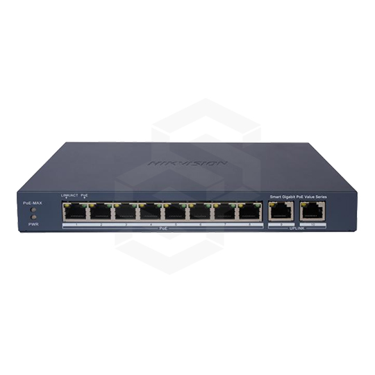 SWITCH POE 8 CH 10/1001000MB + 2 10/100/1000MB 60W