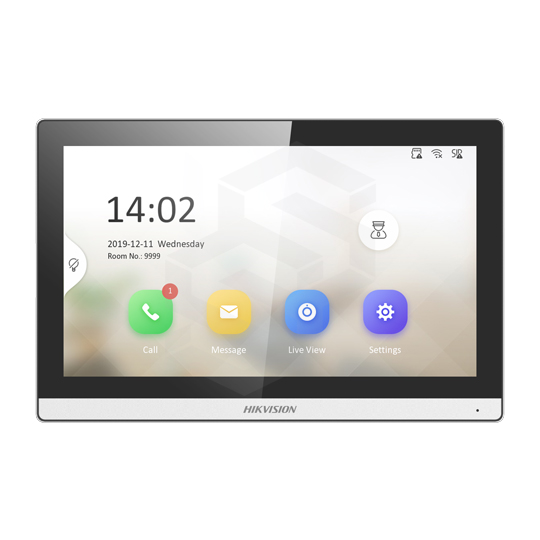 PANTALLA TOUCH PARA VIDEO PORTERO DE EDIFICIOS TCP/IP 2 CH ALARMA HIKVISION