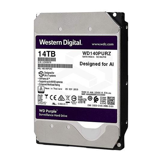 DISCO DURO 14TB ESPECIAL DVR WD PURPLE
