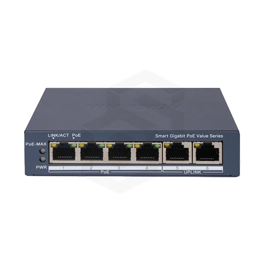 SWITCH POE 4 CH + 2 CH 10/100/1000MB 45W