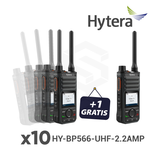 10 HY-BP566-UHF-2.2AMP + 1 GRATIS HY-BP566-UHF-2.2AMP