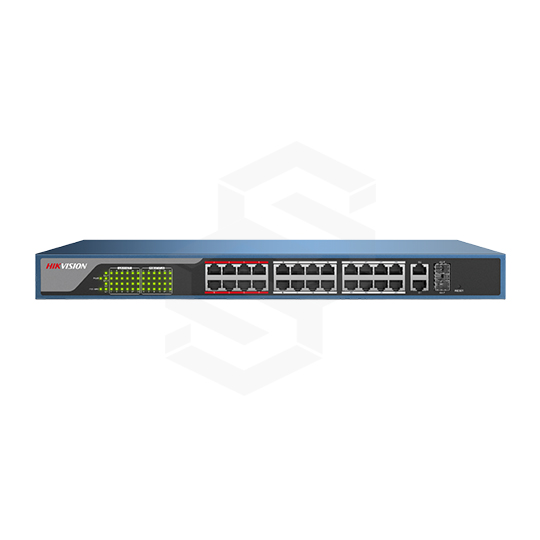 SWITCH POE 24 CH 10/100MB + 2 10/100/1000MB + 2 FIBRA GIGABITE 370W ADMINISTRABLE