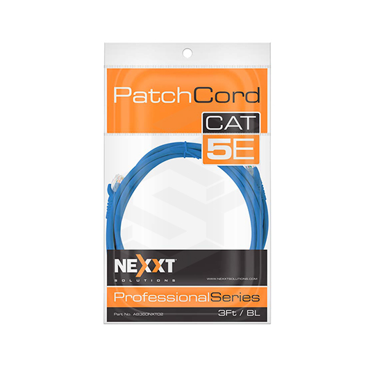 CABLE PATCH CORD CAT5E 3 PIES AZUL