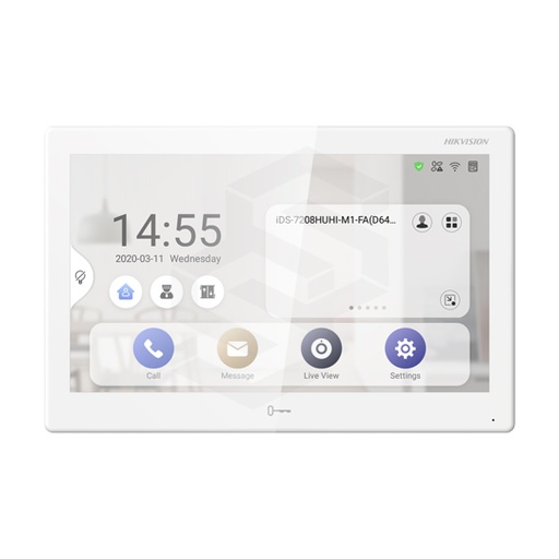 [DS-KH9510-WTE1] Pantalla Touch Para Videoportero de Edificios Tcp/Ip 2Ch Alarma
Pantalla Táctil de Colores 7&quot; (1024 × 600)
Poe, Wifi, Ip65
Micrófono Omnidireccional, Altavoz Incorporado
Supresión de Ruido Y Cancelación de Eco
Dim.: 200×140×15,1Mm