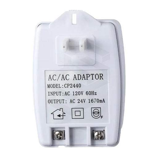 [FT-24VAC] TRANSFORMADOR PARA CÁMARA 24VAC, 1660mA, 40w