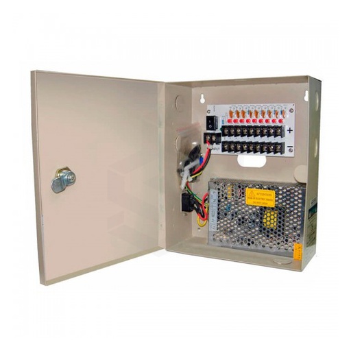 [FT-CAMX18] FUENTE REGULADA PARA 18 CAMARAS 110V/ 12 VDC 10 AMP