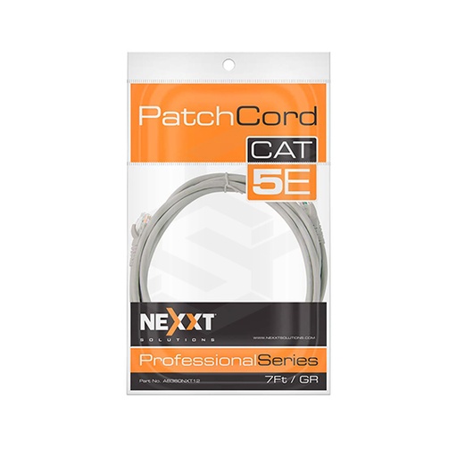 [NEXT-PCCAT5E7PG] CABLE PATCH CORD CAT5E 7 PIES GRIS