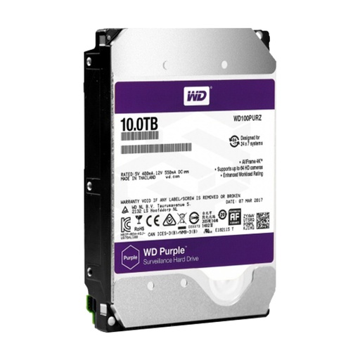 [HDD-10TB-DVRWD] DISCO DURO 10TB ESPECIAL DVR WD PURPLE