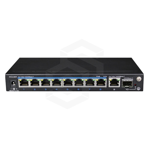 [UTP-3-GSW0802-TSP120] Switch POE 8 PUERTOS POE 10/100/1000 MBPS + 1 10/100/1000 Mbps + 1 SFP 120W