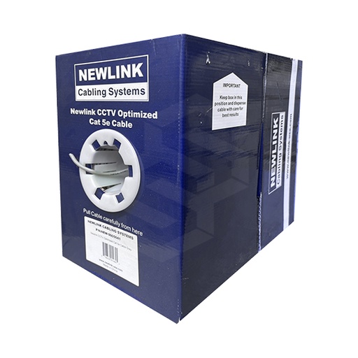 [NL-UTP-CCTV-CAT5INTG] CABLE UTP CAT 5E 305 MTS CCTV 25AWG INTERIOR GRIS NEWLINK
