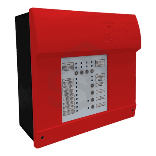 [CF-IRON04ROJ] CENTRAL CONVENCIONAL 4 ZONAS PUERTA ROJA