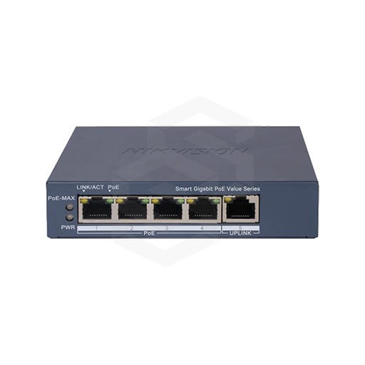 [DS-3E1505P-EI/M] SWITCH POE 4 CH + 1 CH 10/100/1000MB 45W
