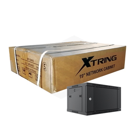 [XT-W1-5406] GABINETE COMPACTO 6UR XTRING DESARMADO PUERTA DE VIDRIO 540X400X368MM