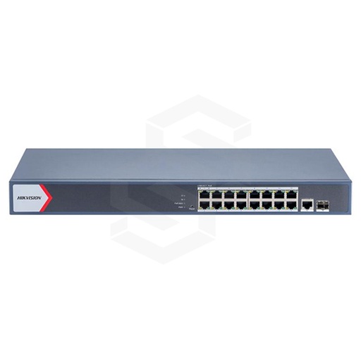 [DS-3E1518P-EI] SWITCH POE 16 CH 10/100/1000MB + 1 10/100/1000MB + 1 FIBRA GIGABITE 230W