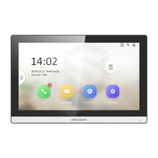 [DS-KH6350-WTE1] PANTALLA TOUCH PARA VIDEO PORTERO DE EDIFICIOS TCP/IP 2 CH ALARMA HIKVISION