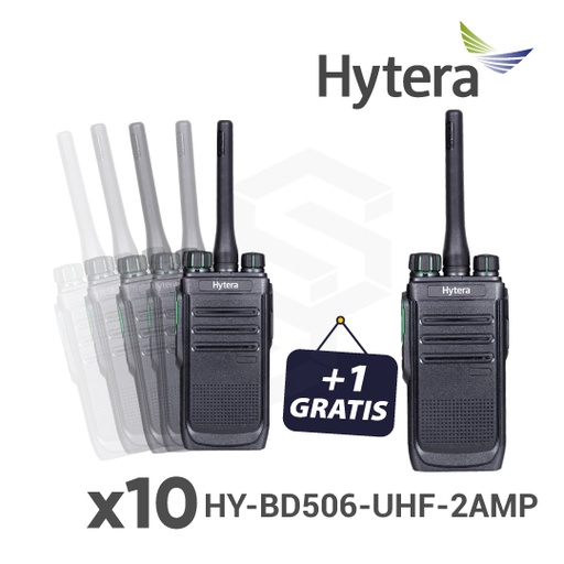 [COMBO-HY8] 10 HY-BD506-UHF-2AMP + 1 GRATIS HY-BD506-UHF-2AMP