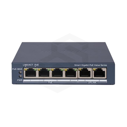 [DS-3E1506P-EI/M] SWITCH POE 4 CH + 2 CH 10/100/1000MB 45W