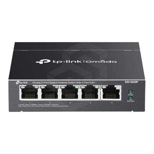 [DS-DS105GP] SWITCH 5 PUERTOS, 4 POE+ GIGABIT + 1 NON POE GIGABIT NO-ADMINISTRABLE