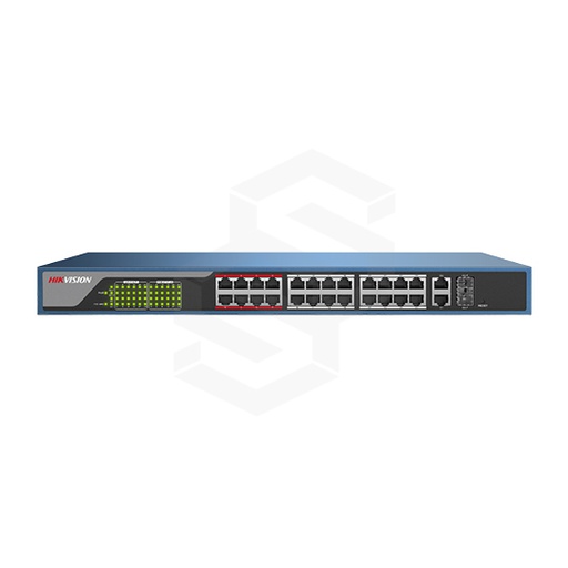 [DS-3E1326P-EI] SWITCH POE 24 CH 10/100MB + 2 10/100/1000MB + 2 FIBRA GIGABITE 370W ADMINISTRABLE