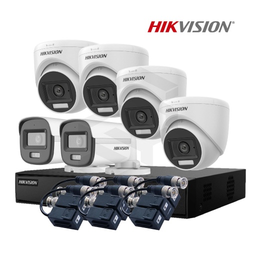 [COMBO5] 1 DS-7208HGHI-M1(C) + 2 DS-2CE16D0T-LPFS + 4 DS-2CE76D0T-LPFS + 6 DS-1H18-A