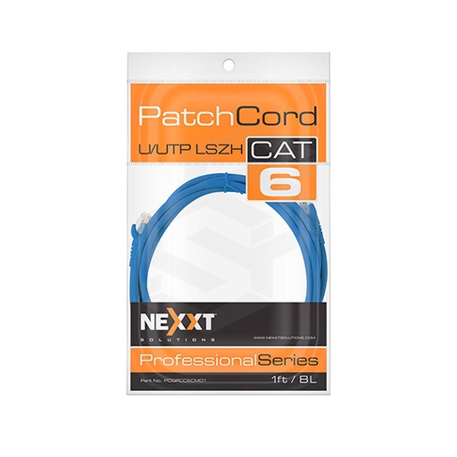 [NEXT-PCCAT61PA] CABLE PATCH CORD CAT6 1 PIE AZUL