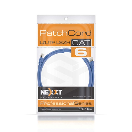 [NEXT-PCCAT67PA] CABLE PATCH CORD CAT6 7 PIES AZUL